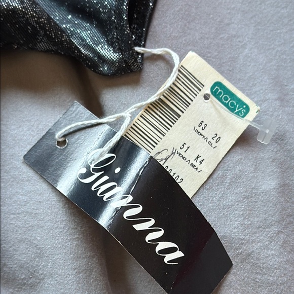 Vintage Gianna Women’s Black Silver metallic look Oversized Short Sleeve Top M - Picture 10 of 17